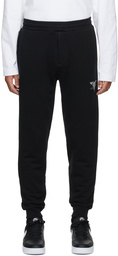 Helmut Lang Black Skewed Logo Lounge Pants