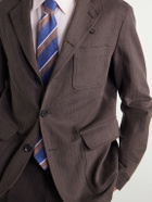 Oliver Spencer - Solms Cotton-Blend Herringbone Suit Jacket - Brown