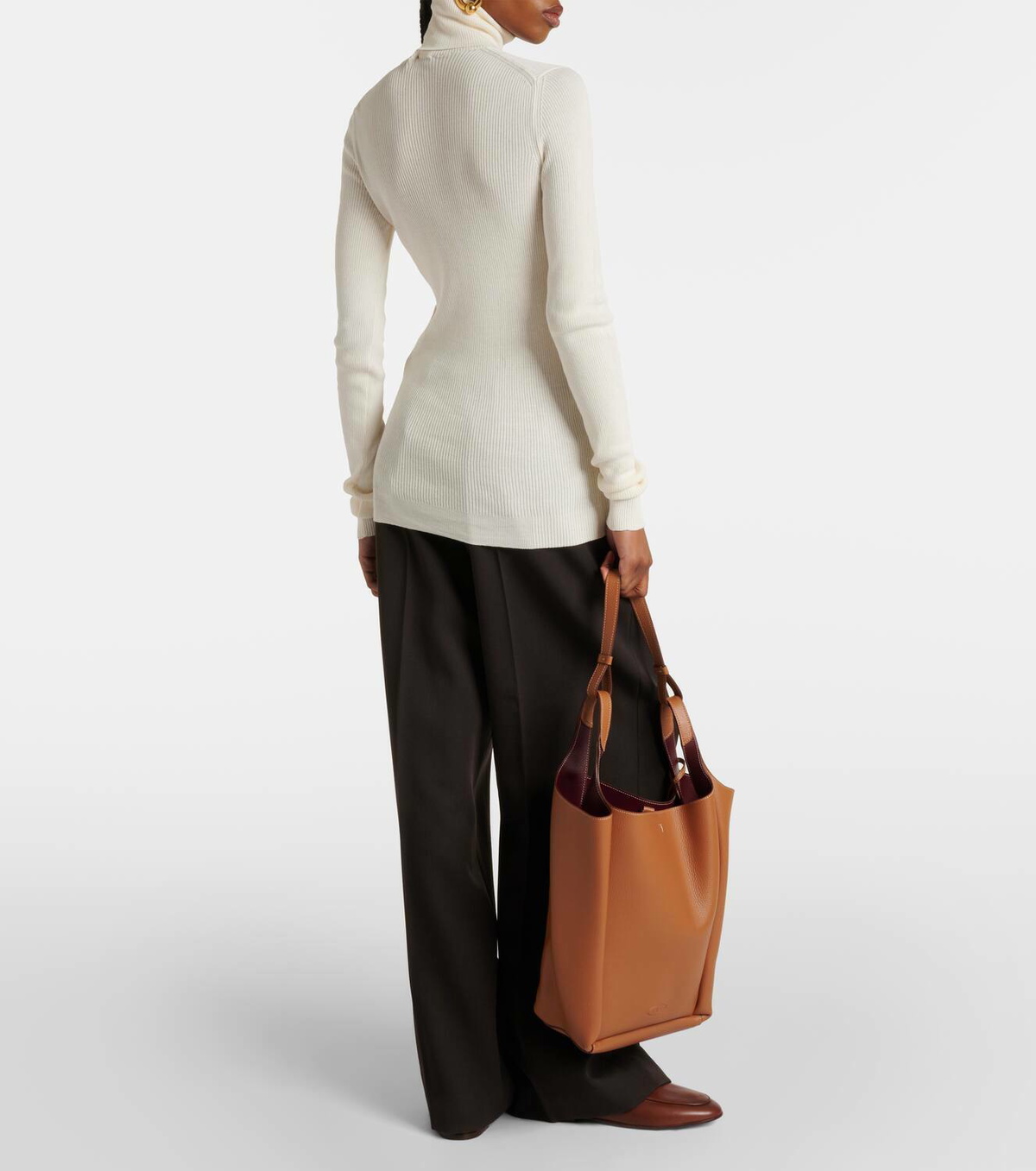 Tod's Ribbed-knit cotton turtleneck top