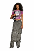 Diesel Cropped sun-faded T-shirt - T-Shirts Womens in Violet