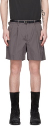 Dries Van Noten Gray Cinch Shorts