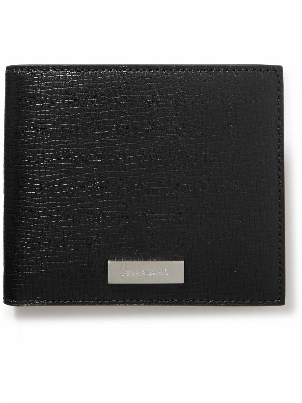 Photo: FERRAGAMO - Logo-Embellished Textured-Leather Billfold Wallet