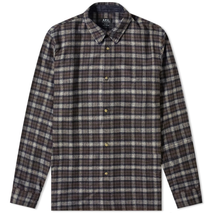 Photo: A.P.C. Land Wool Check Overshirt