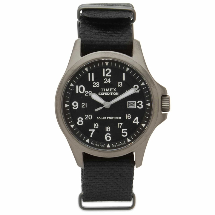 Photo: Timex Expedition Field Post Solar 41mm Watch in Black 