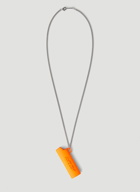 Logo Lighter Case Necklace in Orange