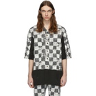 Palomo Spain Black and White Printed Short Sleeve Shirt