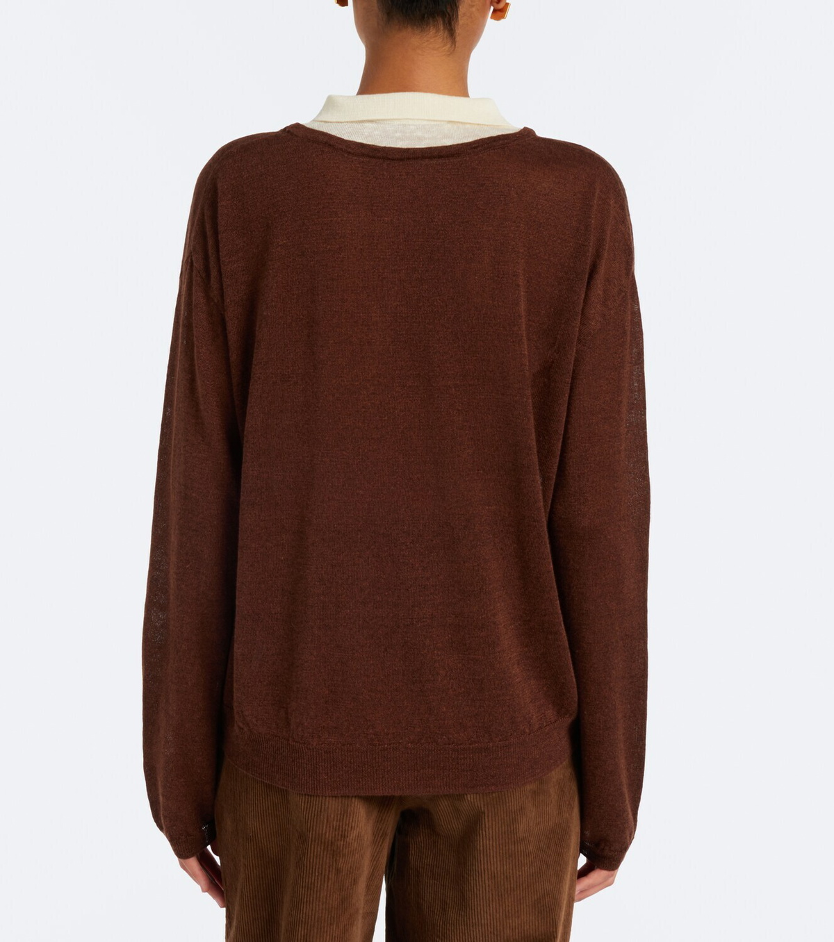 Aya Muse Eirae paneled linen-blend sweater