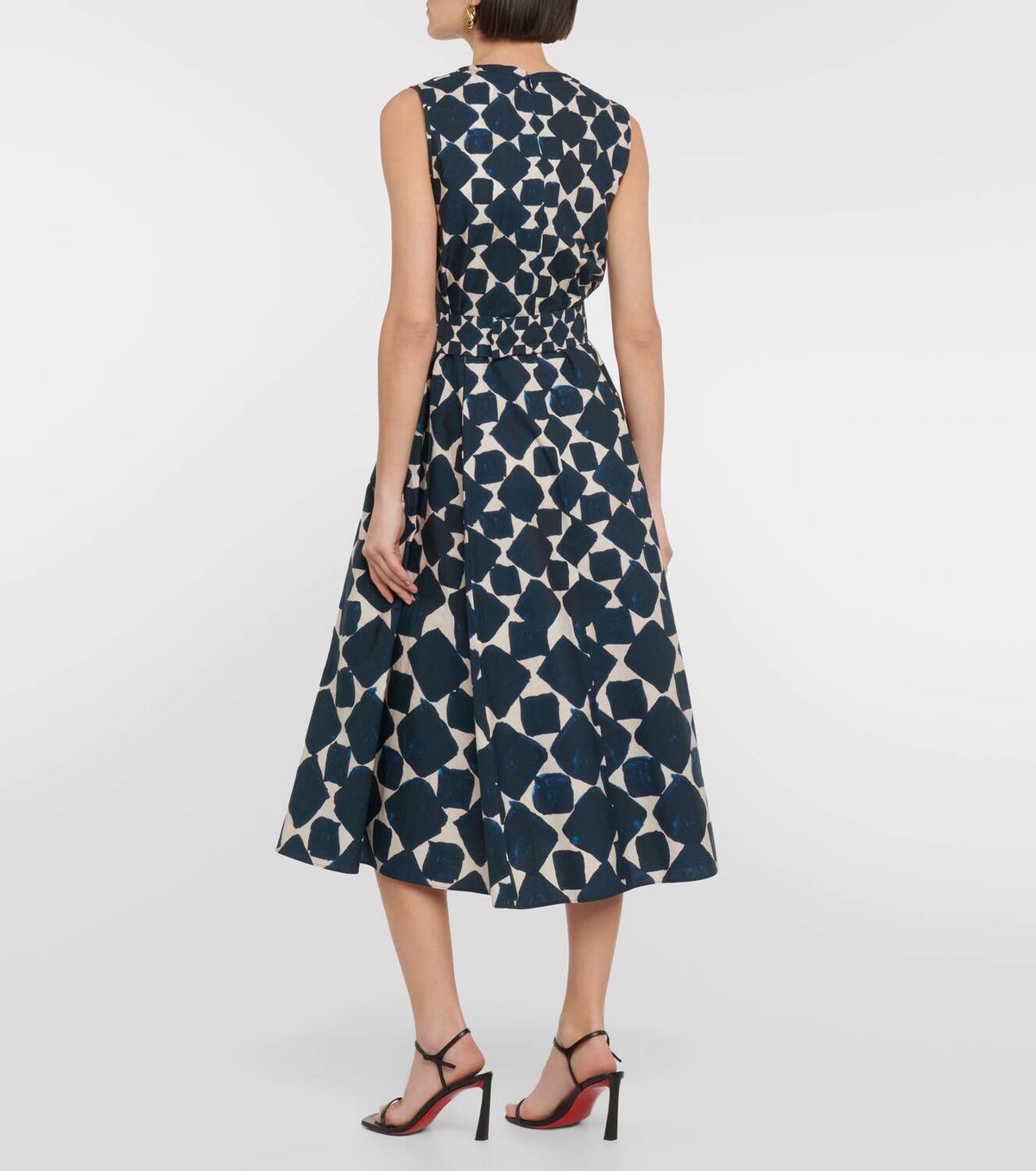 S Max Mara Notte printed poplin midi dress S Max Mara
