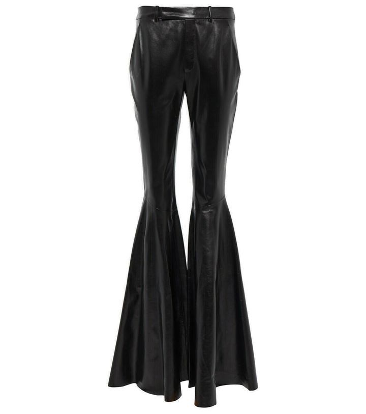 Photo: Saint Laurent - Flared leather pants