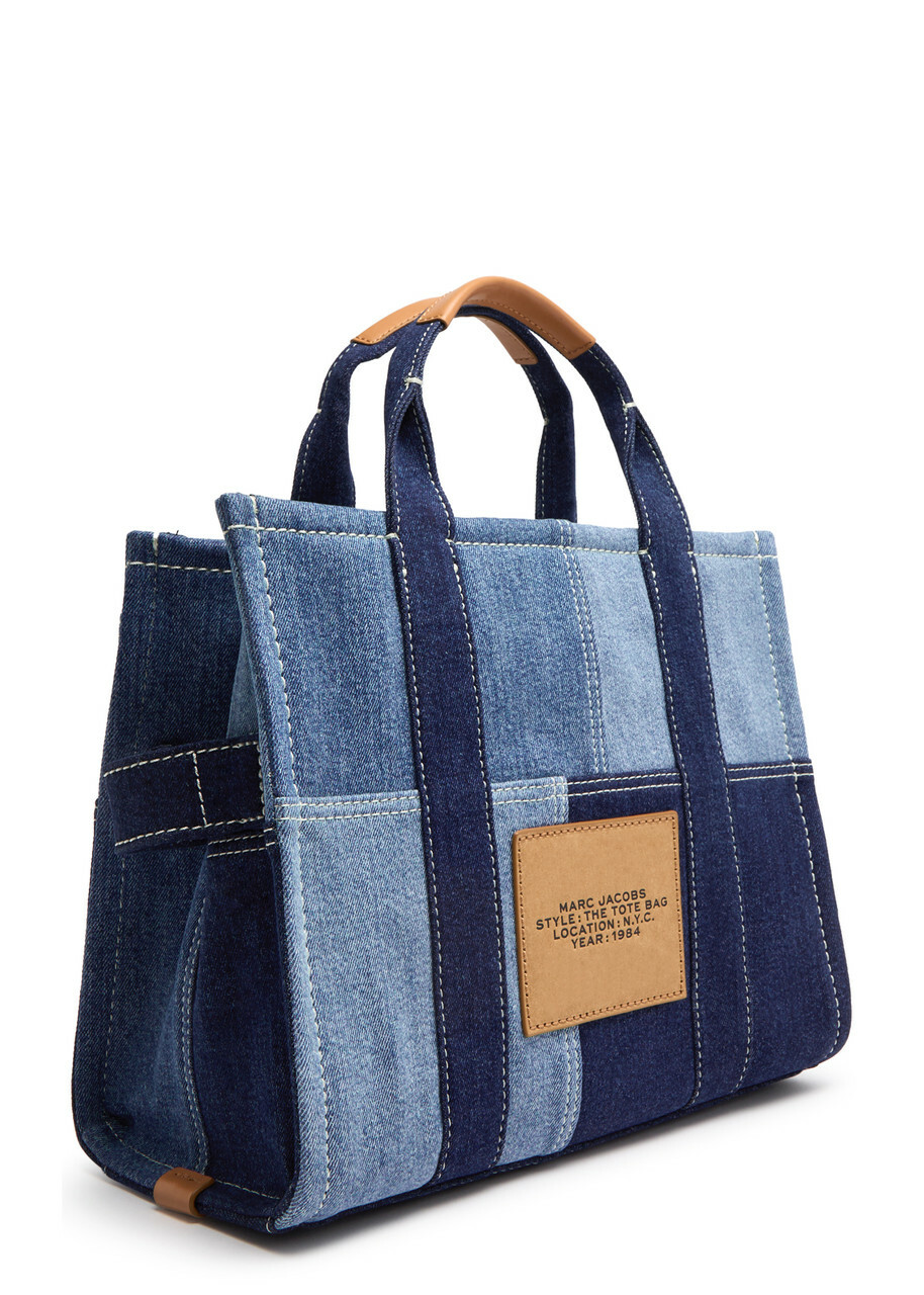 Marc Jacobs The Tote Medium Denim Tote - Blue/Navy - One Size