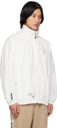 AAPE by A Bathing Ape White Embroidered Jacket