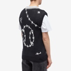 Palmes Men's Barbwire Knit Vest in Black