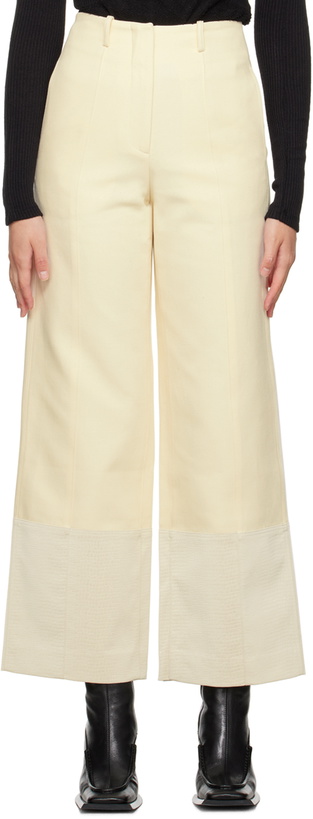 Photo: Kijun Off-White Embossed Trousers