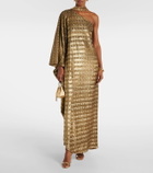 Taller Marmo Gilded Ubud scarf-detail sequined gown