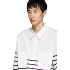 Sies Marjan White Poplin Kyan Stripe Relaxed Shirt