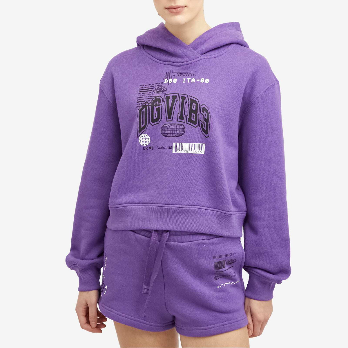 Dolce & Gabbana Women's Vibe Stamp Hoodie in Purple