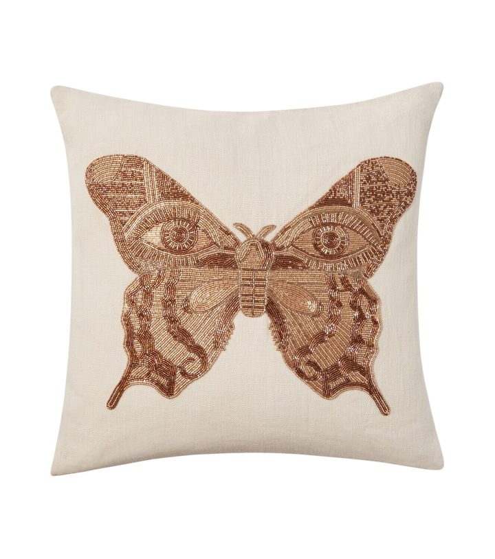 Photo: Jonathan Adler Muse beaded linen cushion