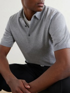 John Smedley - Adrian Slim-Fit Sea Island Cotton Polo Shirt - Gray