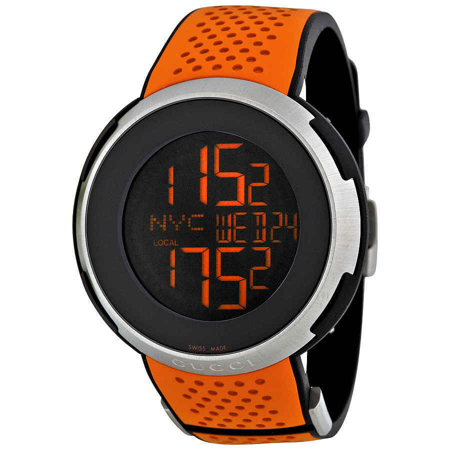 Gucci I-Gucci Sport XXL Digital Black Dial Mens Watch YA114104 Gucci