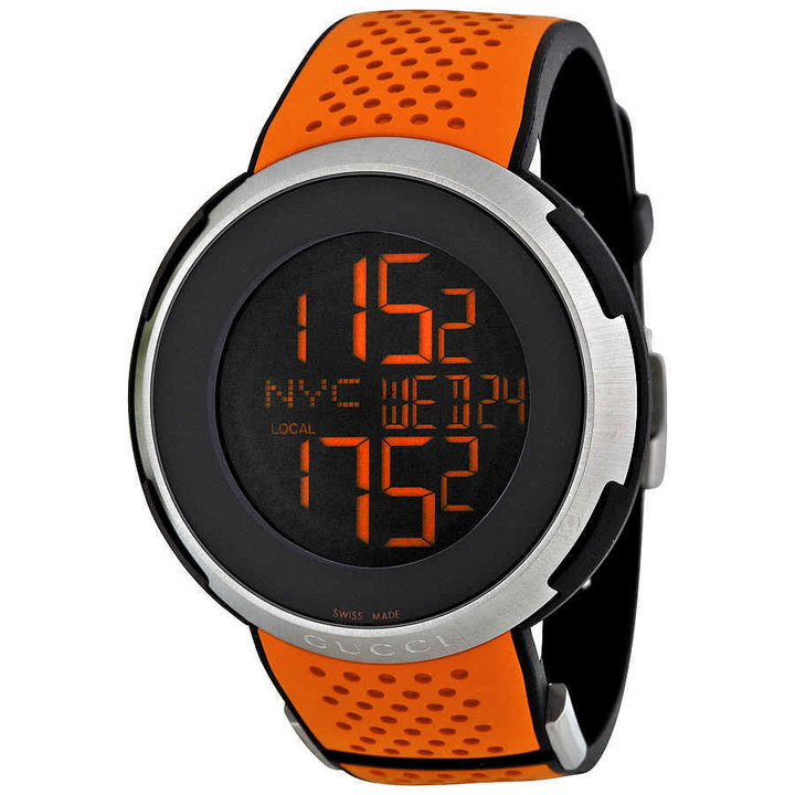 Photo: Gucci I-Gucci Sport XXL Digital Black Dial Mens Watch YA114104