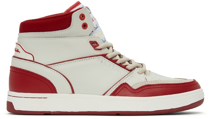 Photo: PS by Paul Smith Red & White Lopes Sneakers