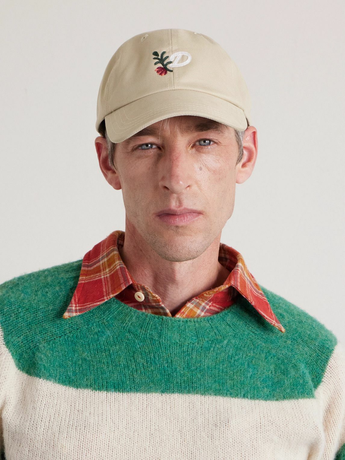 Drake's - D Flower Embroidered Cotton-Twill Baseball Cap