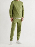 OLIVER SPENCER LOUNGEWEAR - Harris Organic Fleece-Back Cotton-Jersey Sweatshirt - Green