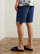 Massimo Alba - Vela Straight-Leg Linen Shorts - Blue