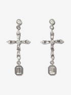 SHAY 18K Black Gold Cross Diamond Earrings
