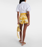 Dolce&Gabbana Majolica high-rise cotton shorts