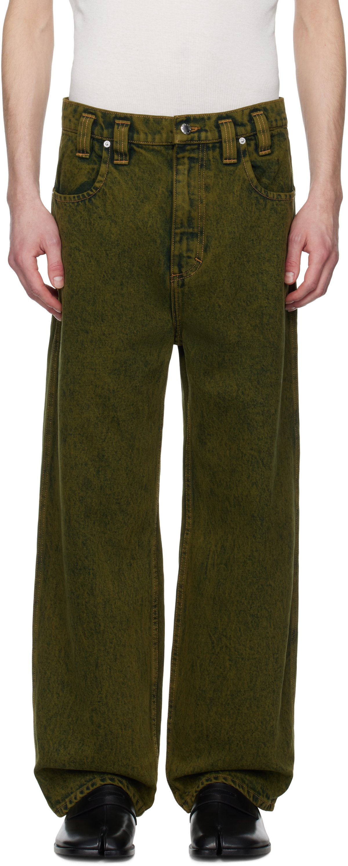 Eckhaus Latta Green Baggy Jeans