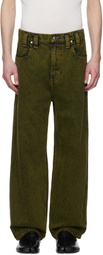 Eckhaus Latta Green Baggy Jeans