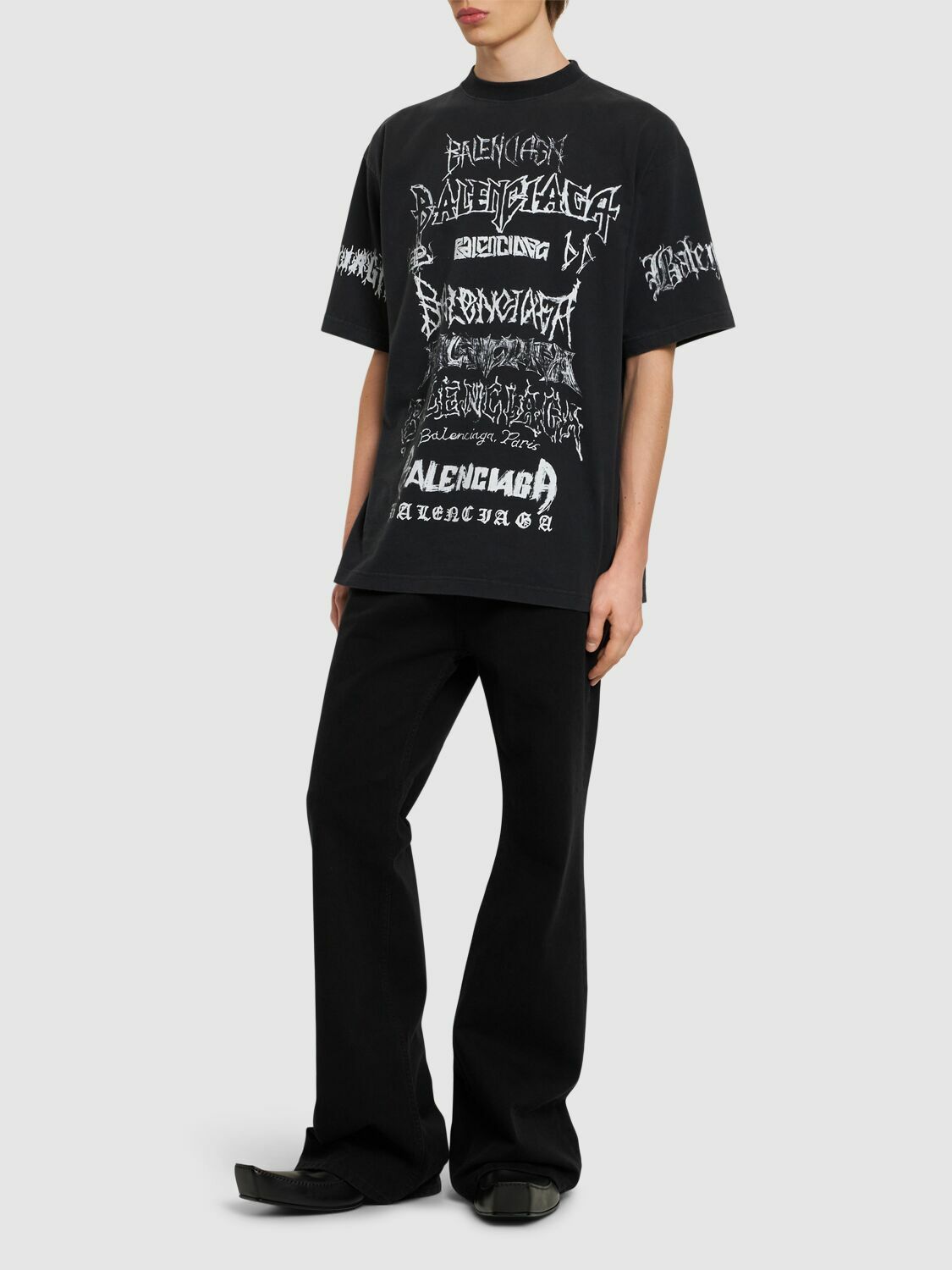 Balenciaga logo print t shirt hotsell