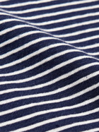 De Bonne Facture - Striped Cotton-Jersey T-Shirt - Blue