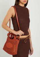 Tods Manici Mini Raffia top Handle bag - Terracotta - One Size