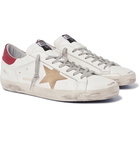 Golden Goose - Superstar Distressed Leather and Suede Sneakers - White