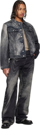 CAMPERLAB Black Distorted Print Jeans