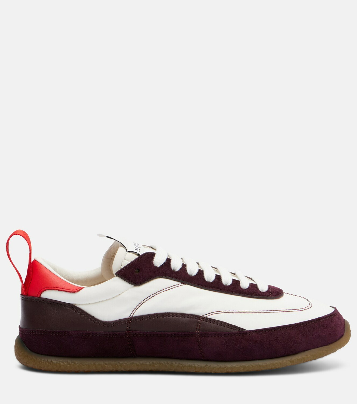 McQueen EC1 suede-trimmed leather sneakers