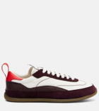 McQueen EC1 suede-trimmed leather sneakers