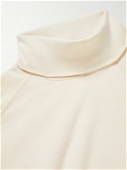 Monitaly - Super Russell Fleece-Back Cotton-Jersey Turtleneck Sweatshirt - Neutrals