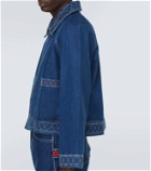 Bode Embroidered denim jacket