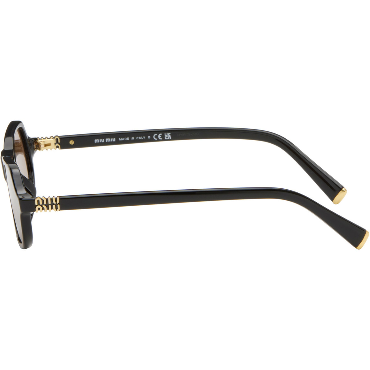 Miu Miu Eyewear Black Rectangular Sunglasses