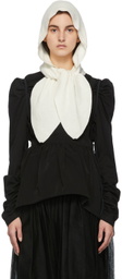 Renli Su Off-White Wool Hooded Scarf
