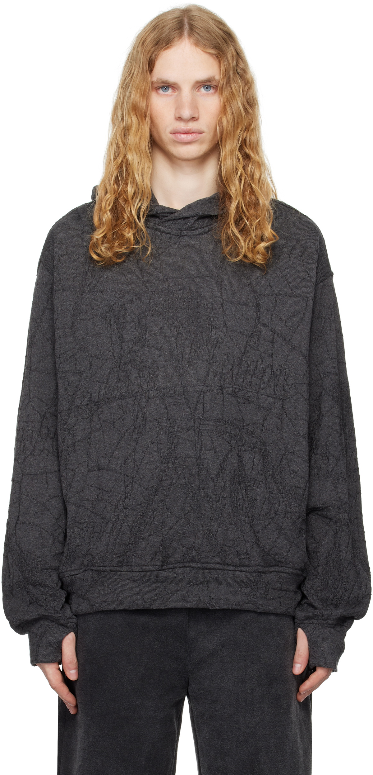 Serapis Gray Knit Hoodie