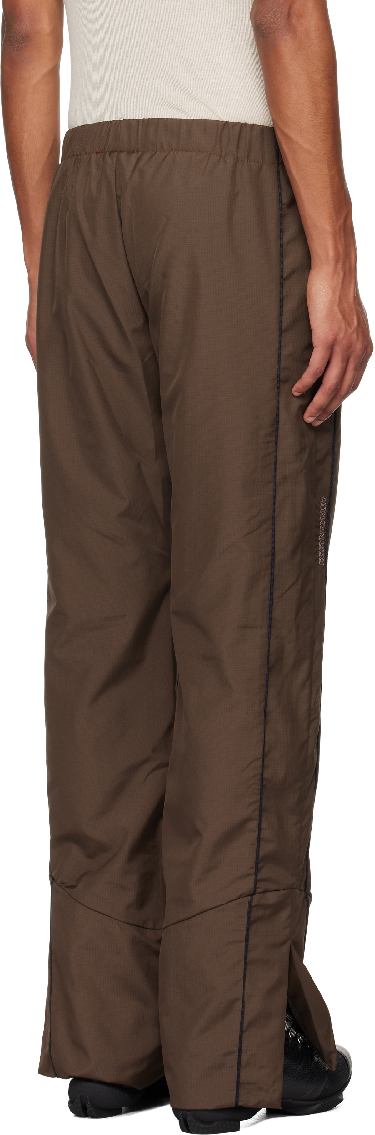 Robyn Lynch Brown Recycled Nylon Track Pants