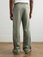 LOEWE - Straight-Leg Logo-Embroidered Herringbone-Striped Tech-Jersey Track Pants - Green