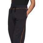 Phlemuns Black Contrast Stitch Lounge Pants