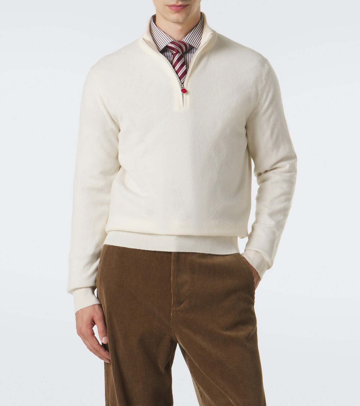 Kiton Cashmere half-zip sweater