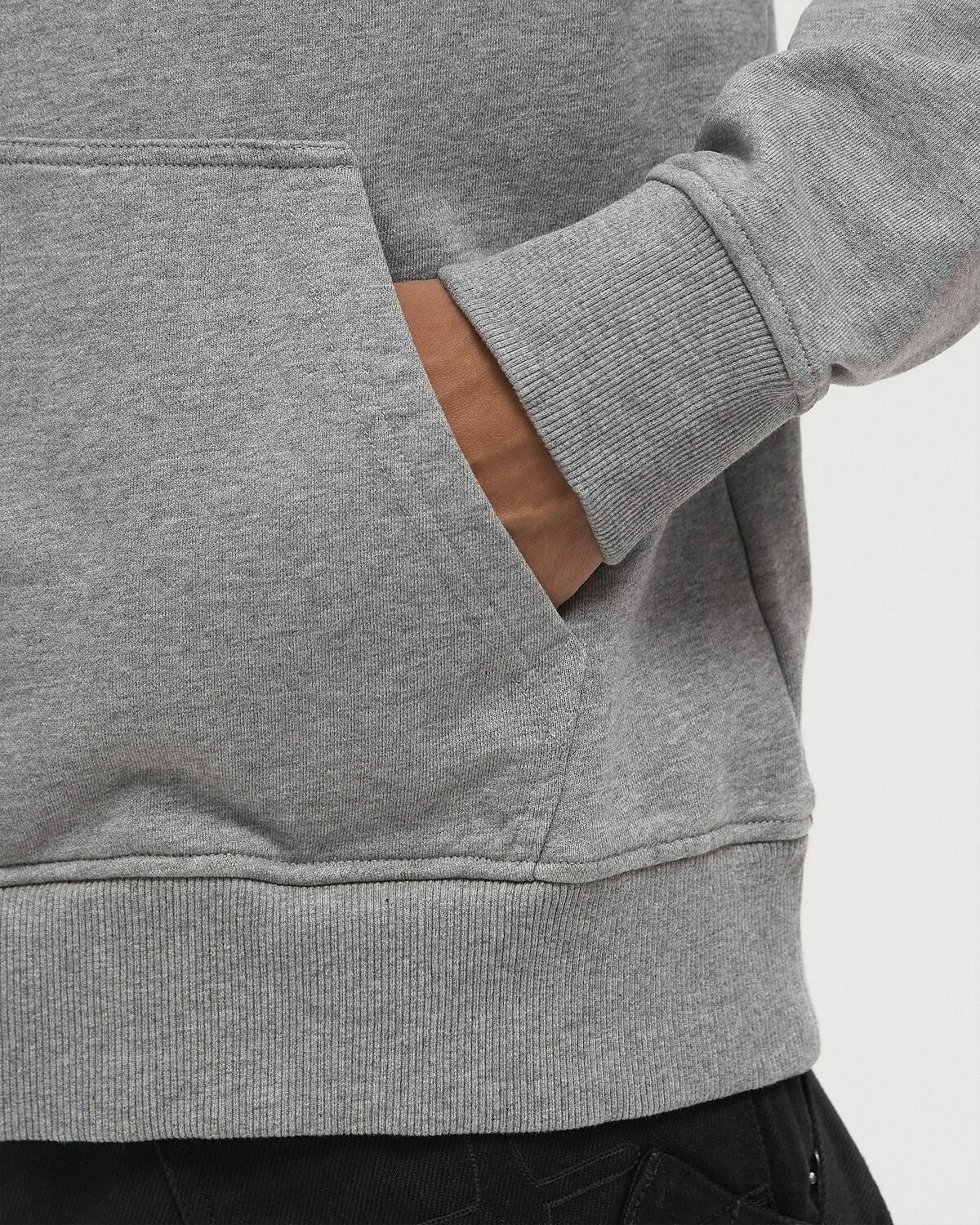 JW Anderson LOGO EMBROIDERY HOODIE Grey Mens Hoody