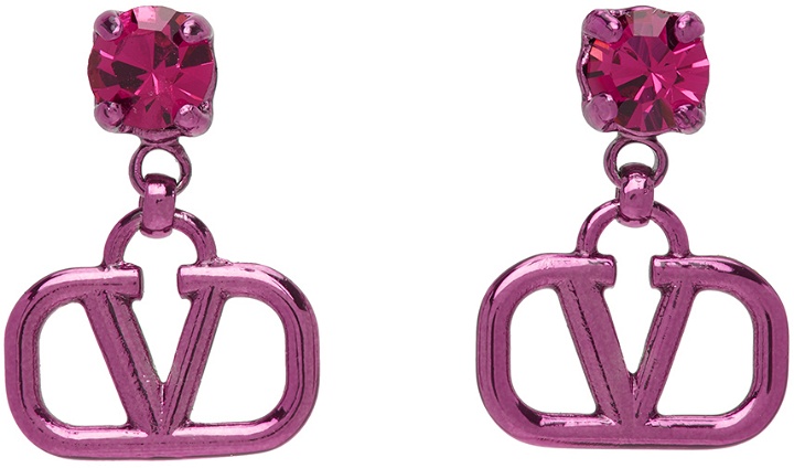 Photo: Valentino Garavani Pink VLogo Earrings